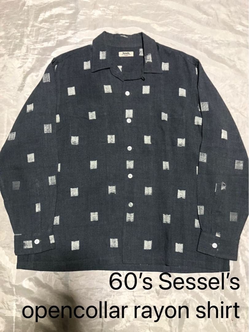60’s USA製 Sessel’sヴィンテージレーヨンシャツ オープンカラー 楽天市場】60s Renella チェック 長袖 レーヨン オープンカラー シャツ